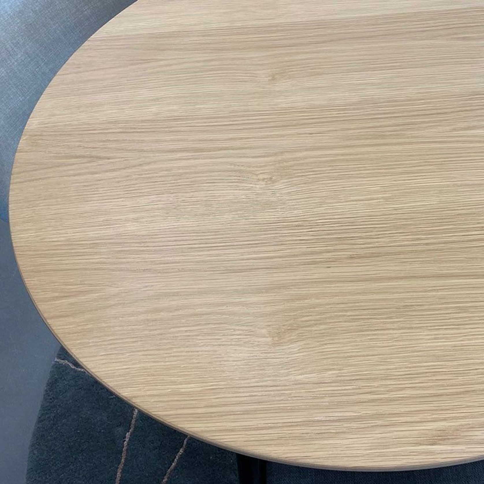 GINNY Round Dining Table 80cm - Natural & Black gallery detail image