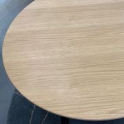 GINNY Round Dining Table 80cm - Natural & Black gallery detail image