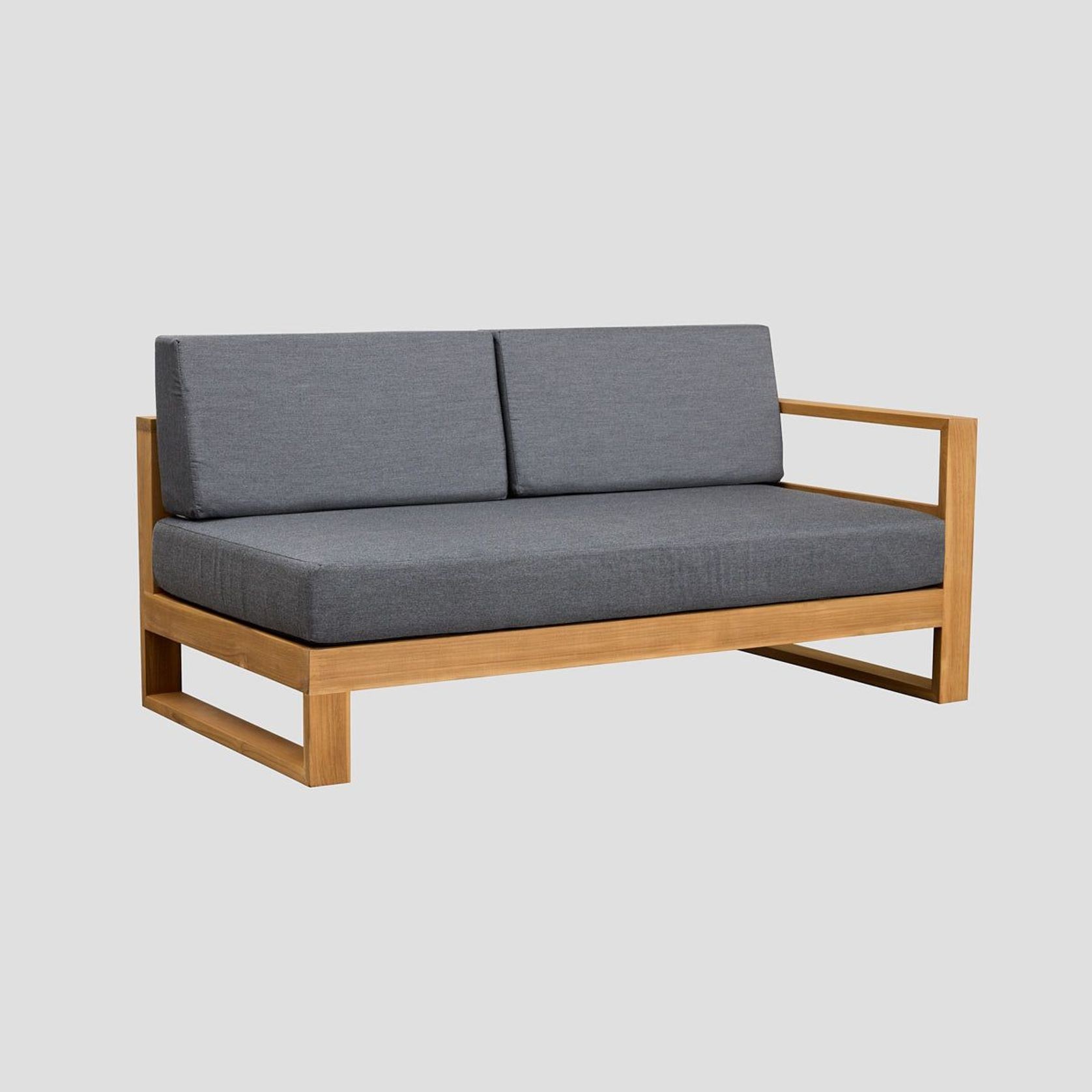 Tasman Teak Double Left Arm Section gallery detail image