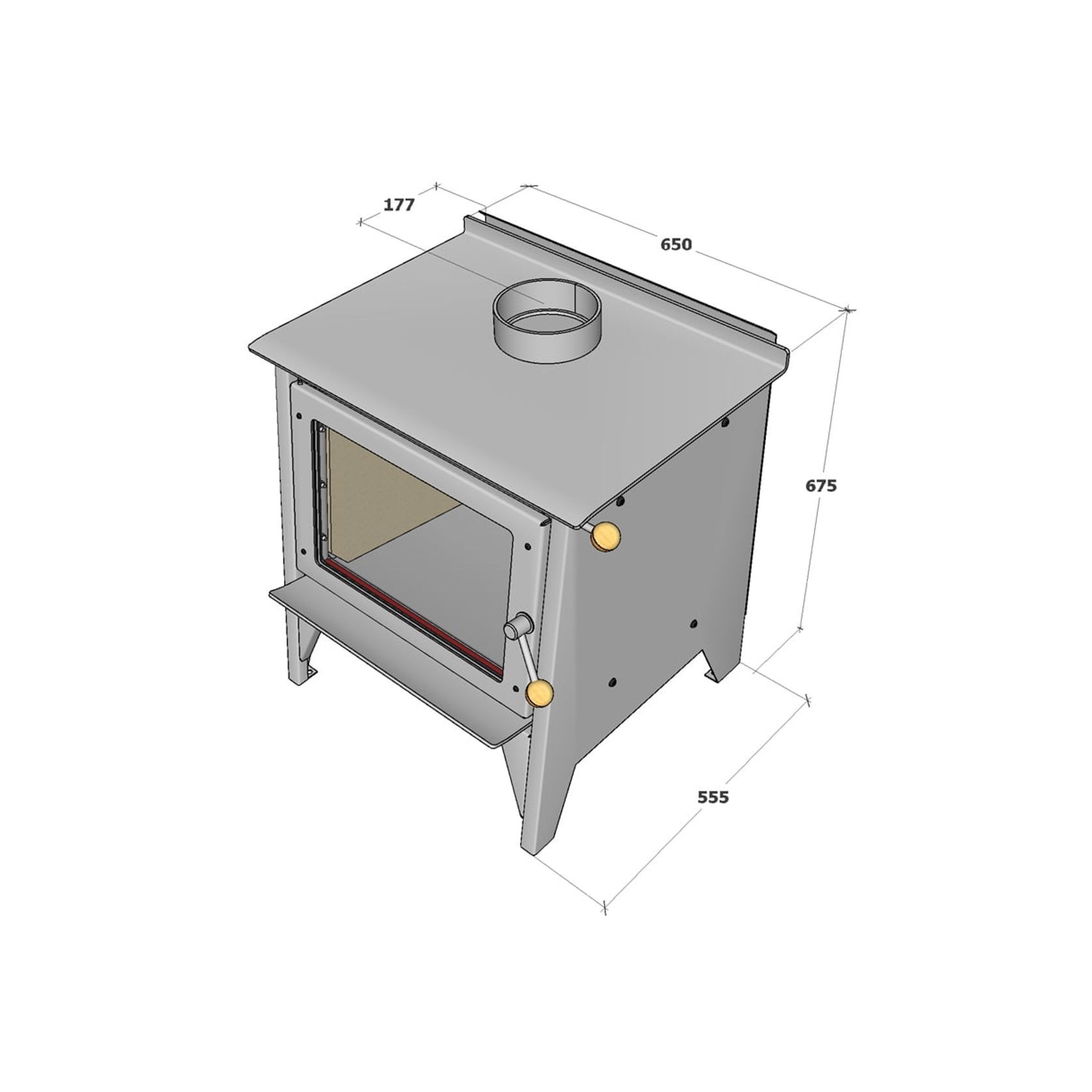 Warmington | Tasman Freestanding Woodburner with Flue gallery detail image