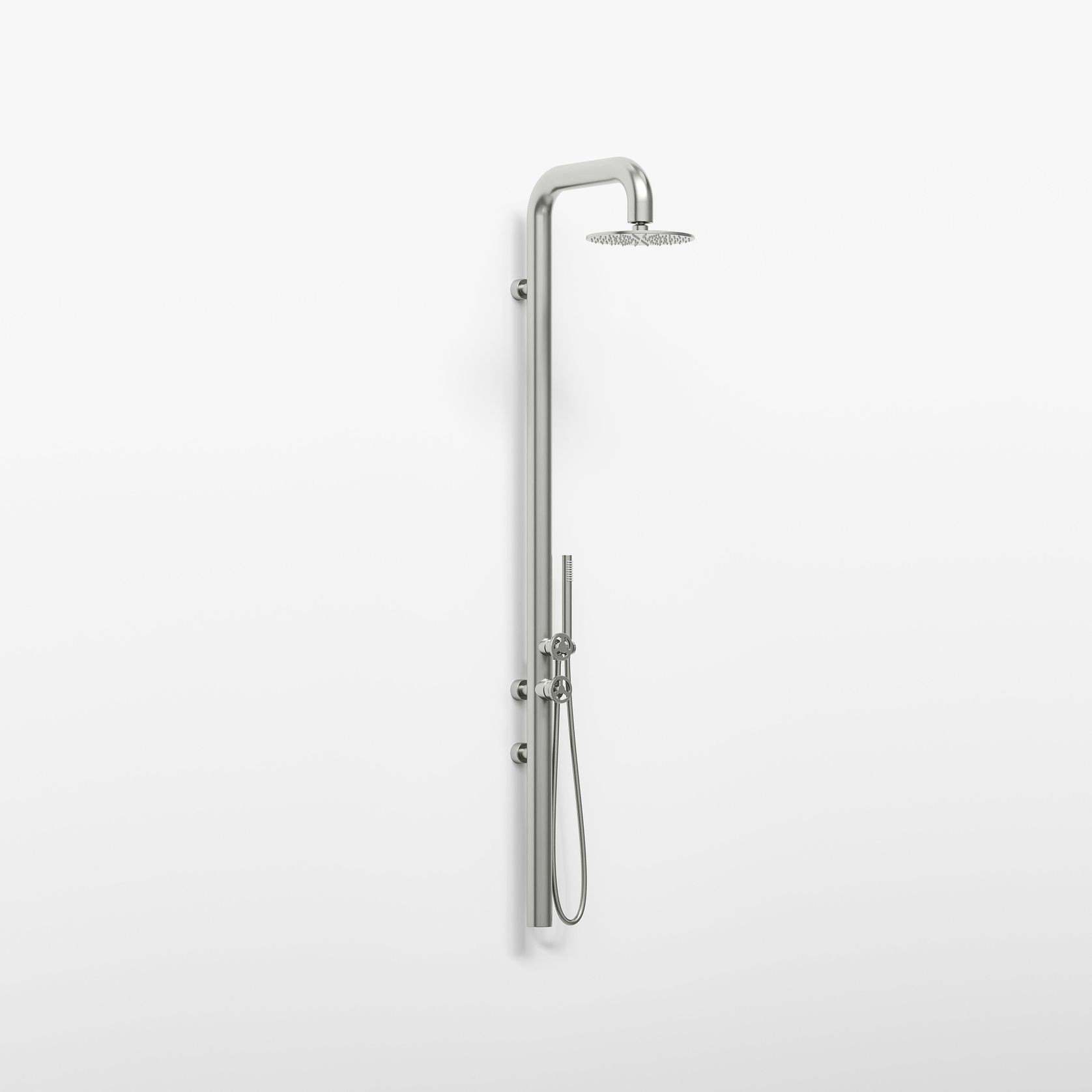 Tasman Outdoor Wall Shower With Mixer & Hand Shower gallery detail image