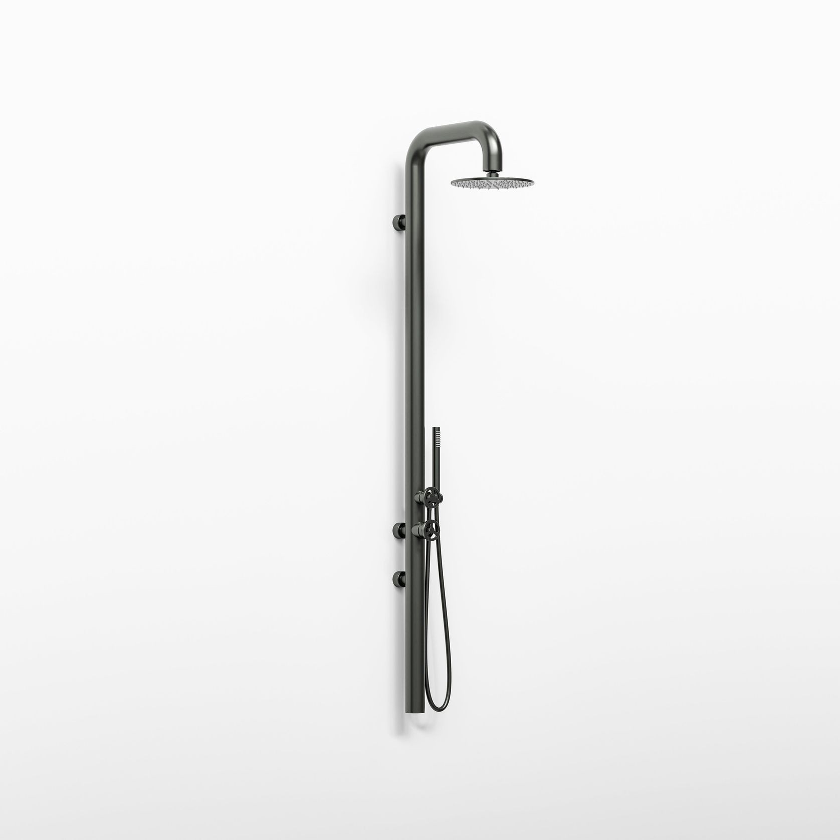 Tasman Outdoor Wall Shower With Mixer & Hand Shower gallery detail image