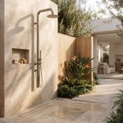 Tasman Outdoor Wall Shower With Mixer & Hand Shower gallery detail image