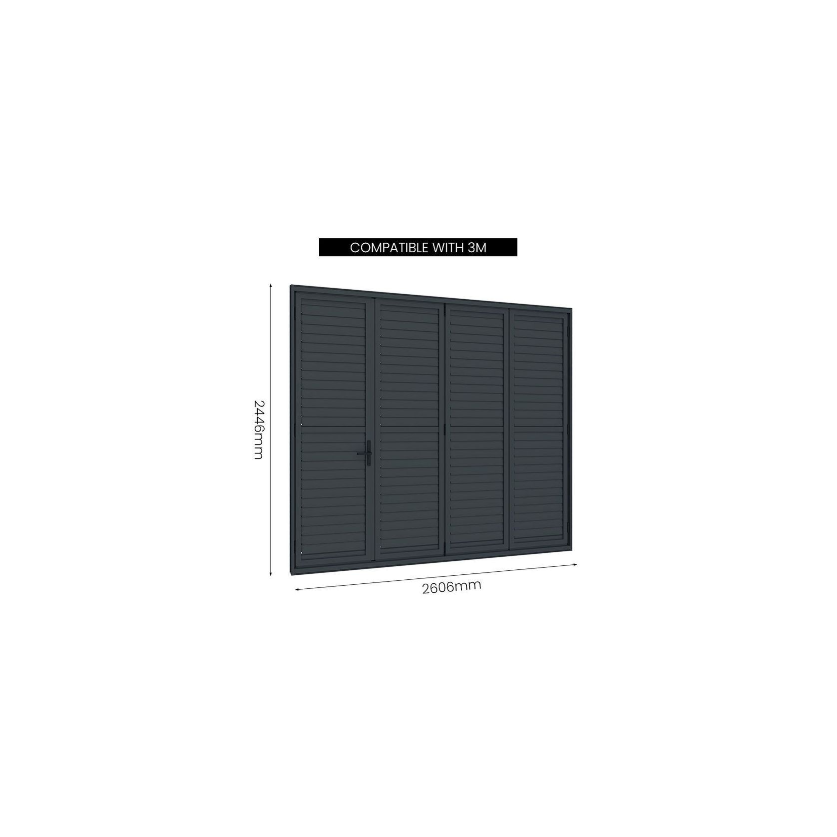 Bifold Shutter Wall For Tasman Freestanding Pergola gallery detail image