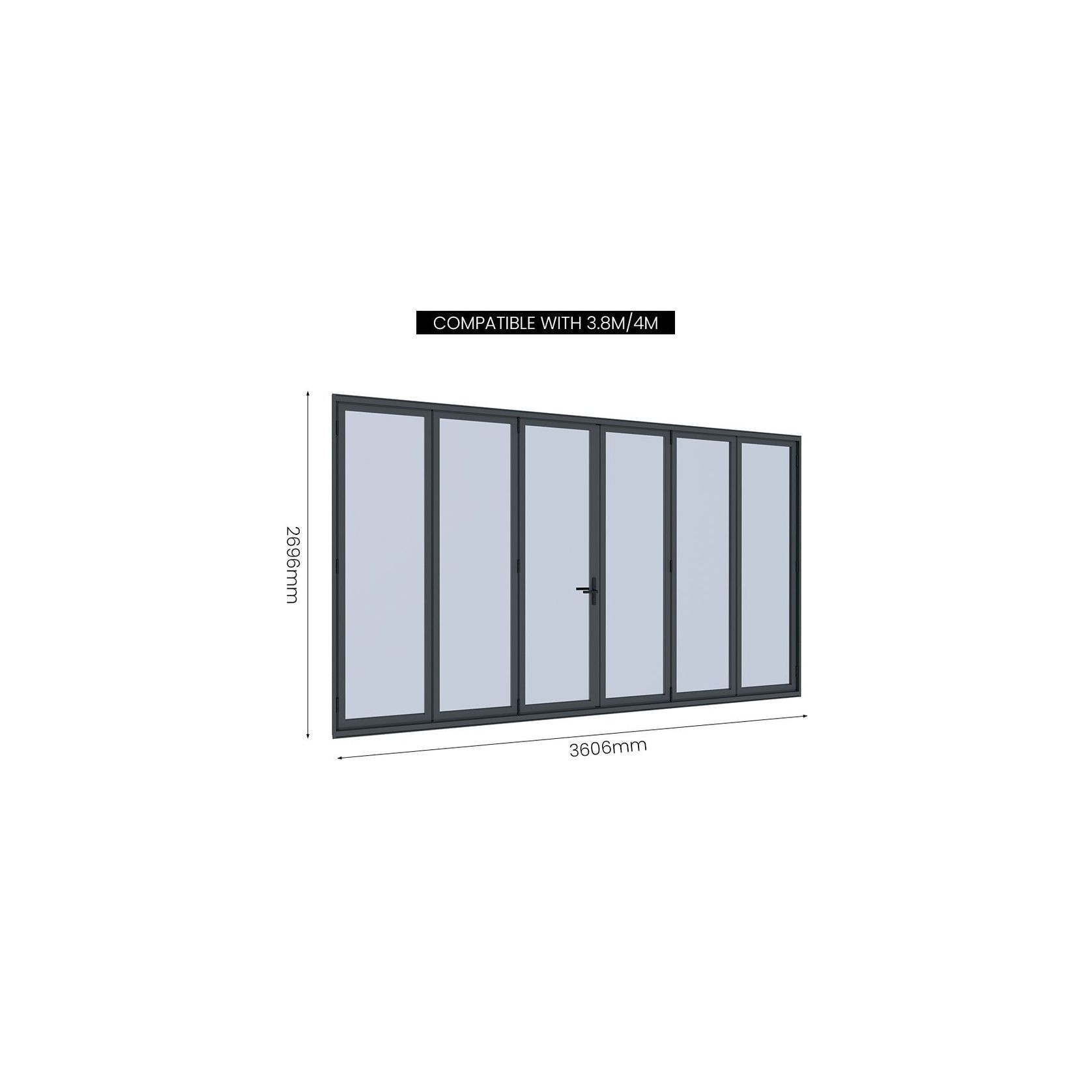 Bifold Glass Door For Tasman Wall Mounted Pergola gallery detail image