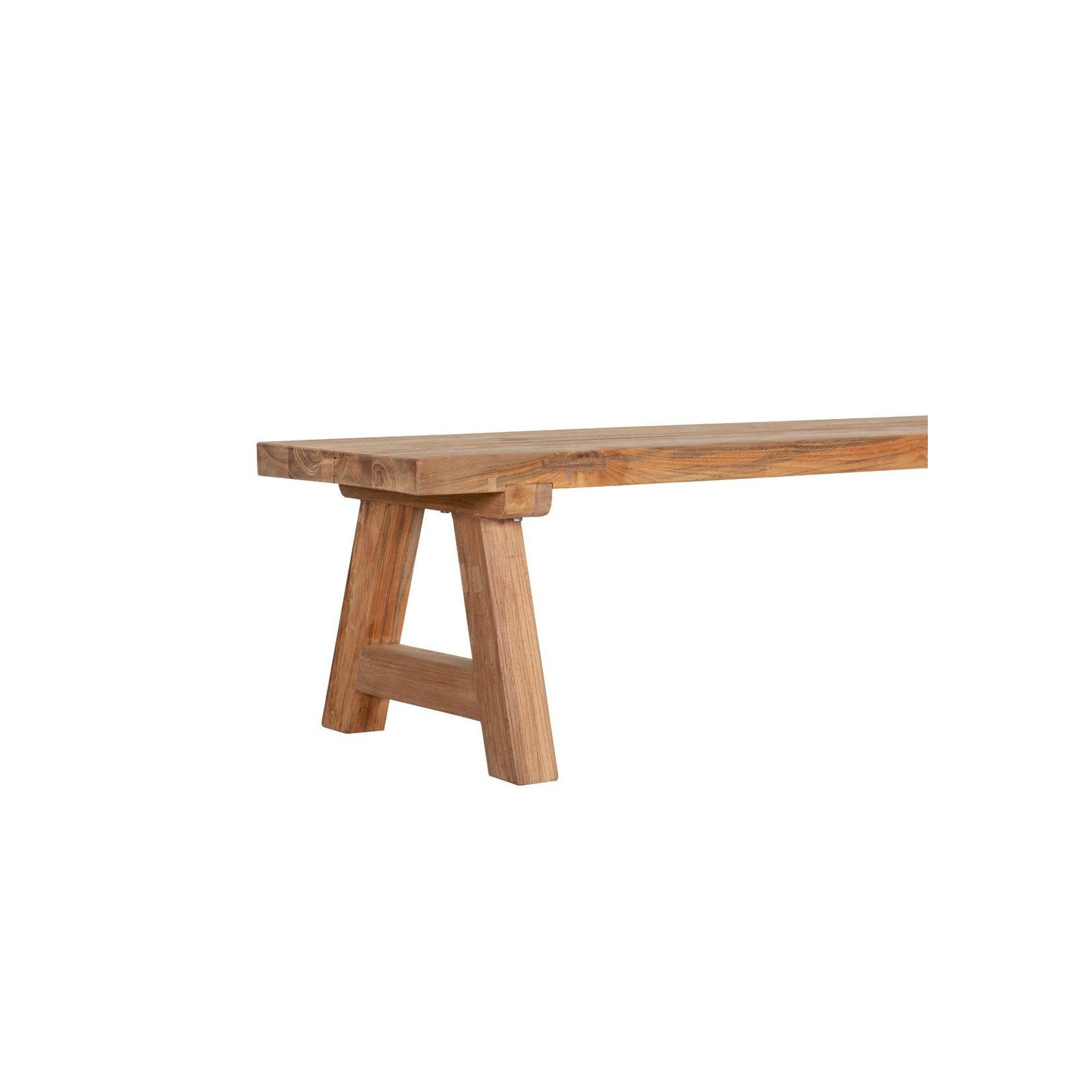 Stalwart Teak A Frame Dining Bench Seat 200cm gallery detail image