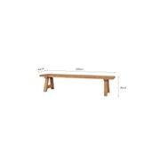 Stalwart Teak A Frame Dining Bench Seat 200cm gallery detail image