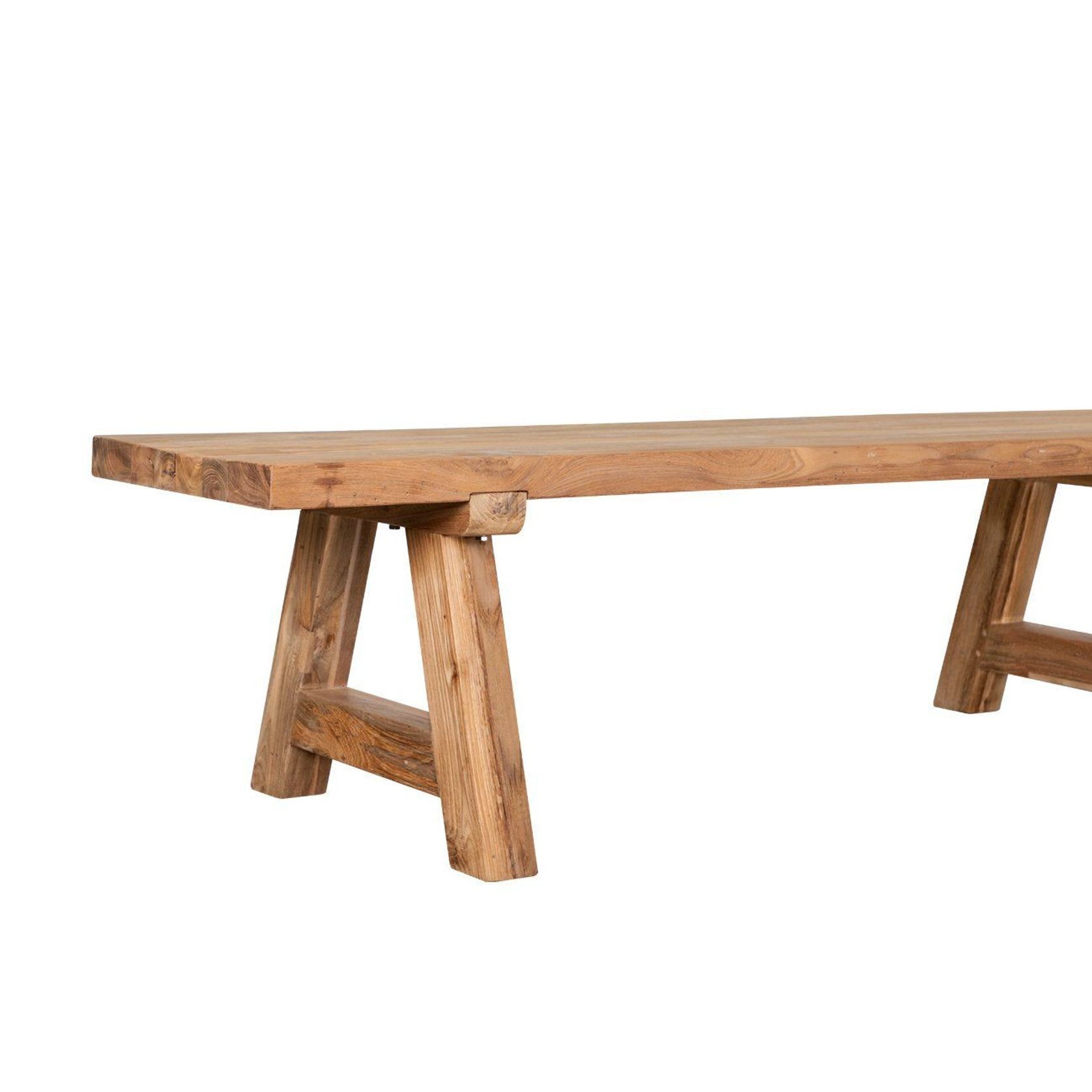 Stalwart Teak A Frame Dining Bench Seat 250 x 42cm gallery detail image