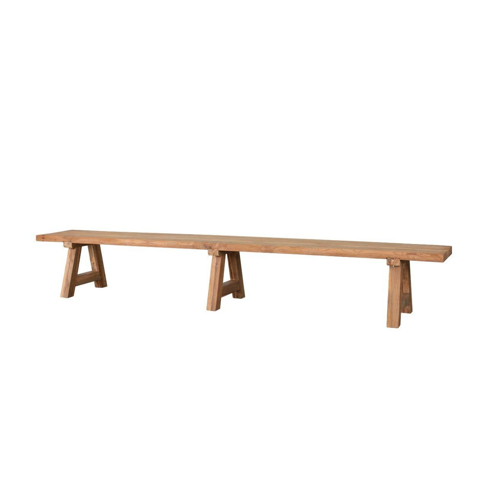 Stalwart Teak A Frame Dining Bench Seat 300 x 42cm gallery detail image