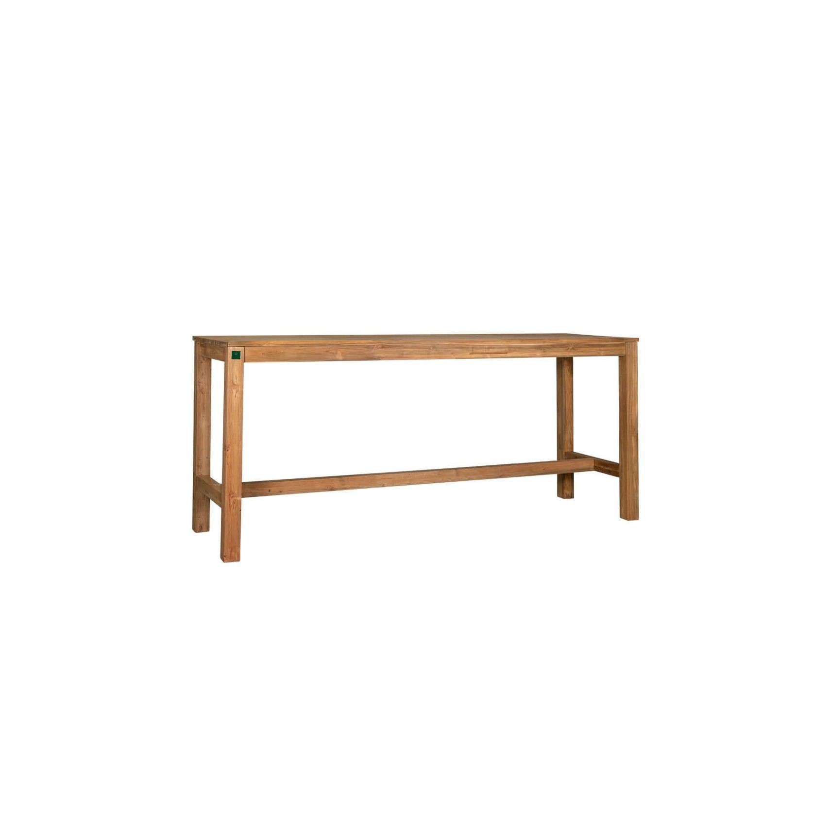 Teak Outdoor Long Bar Leaner Table 250 X 75 X 105cm gallery detail image
