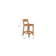 Teak Outdoor Counter Height Chair gallery detail image
