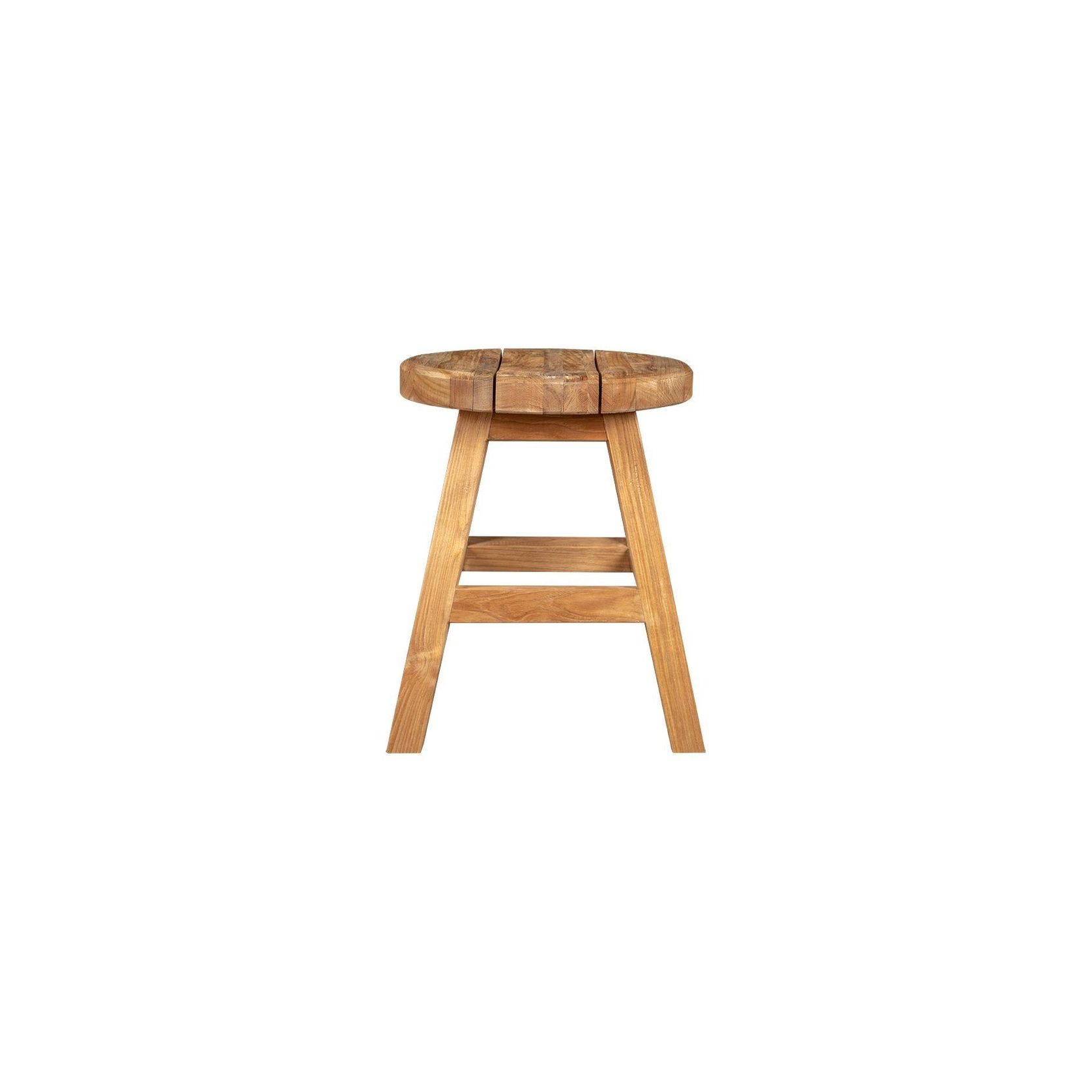 Teak Outdoor Round Stool gallery detail image