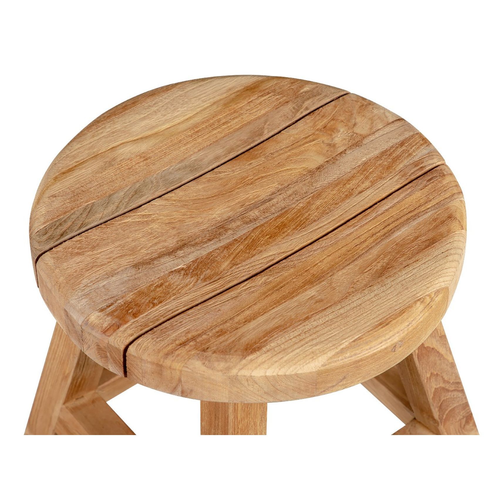 Teak Outdoor Round Stool gallery detail image