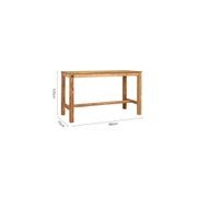 Teak Outdoor Rectangular Bar Leaner Table 180 X 75 X 105cm gallery detail image