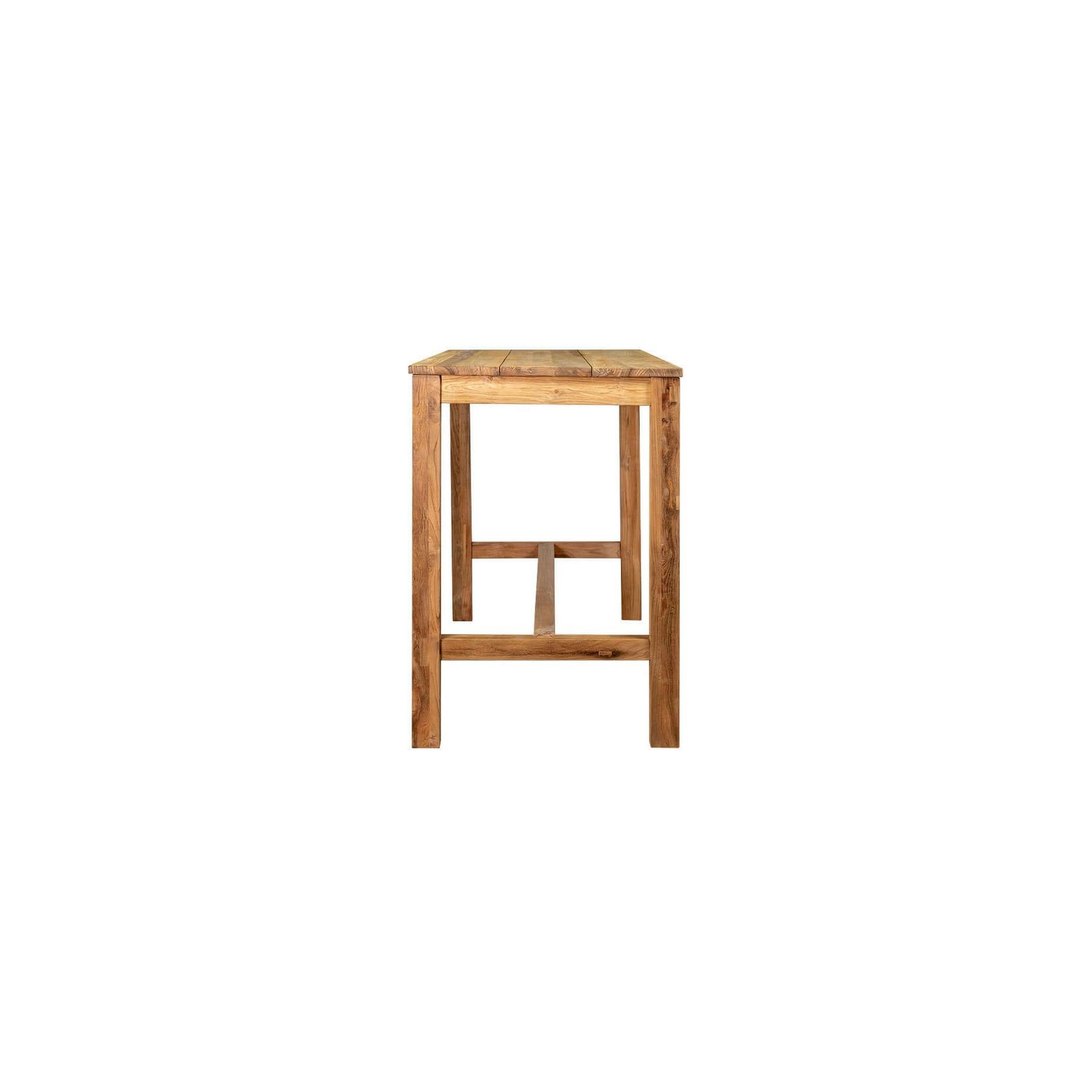 Teak Outdoor Rectangular Bar Leaner Table 180 X 75 X 105cm gallery detail image
