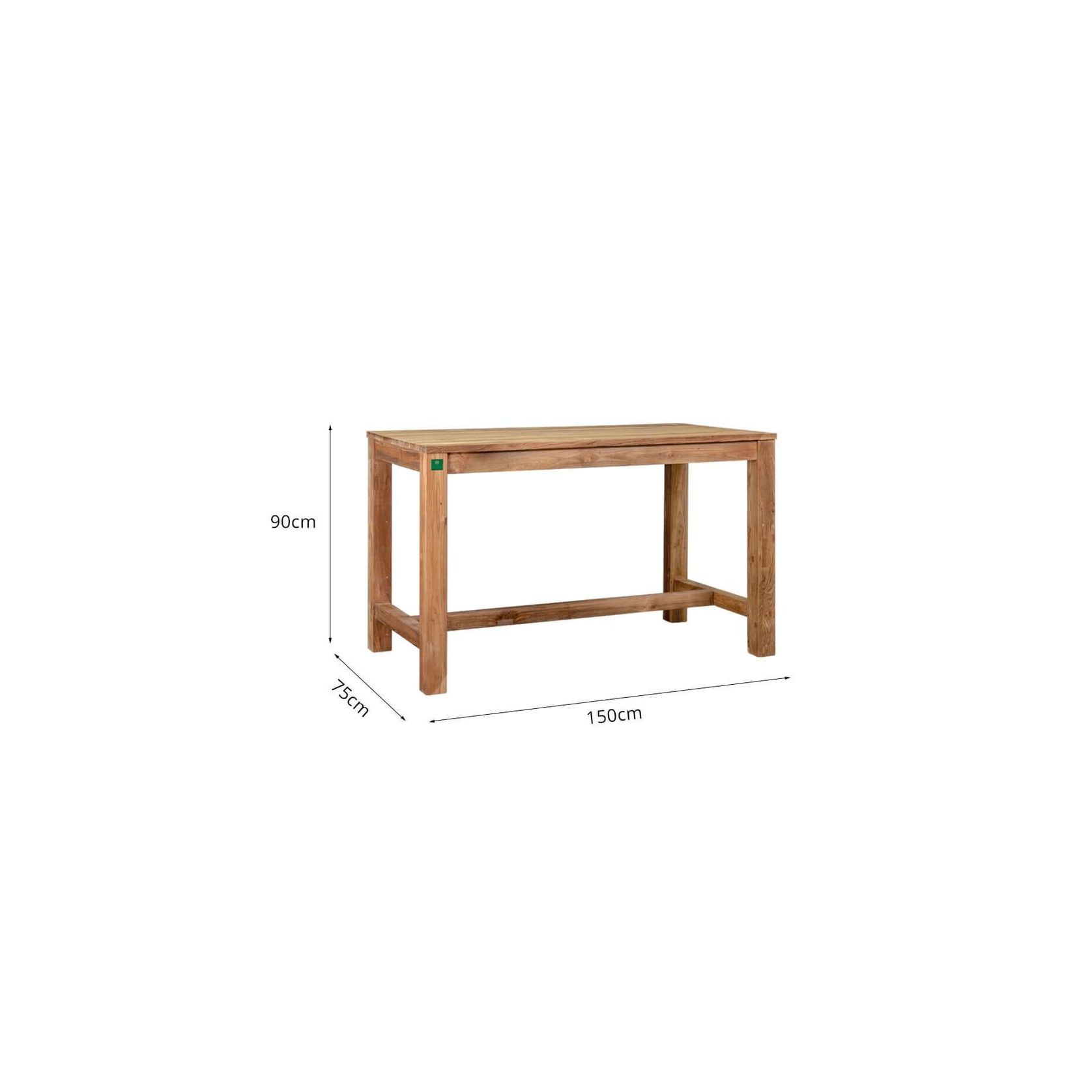 Teak Rectangular Counter Height Table gallery detail image