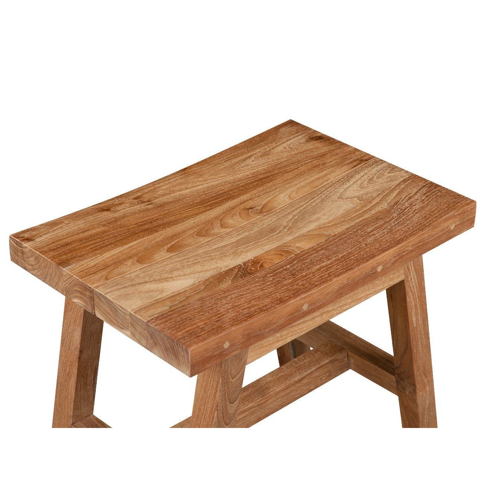 Teak Rectangular Stool gallery detail image