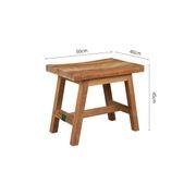 Teak Rectangular Stool gallery detail image