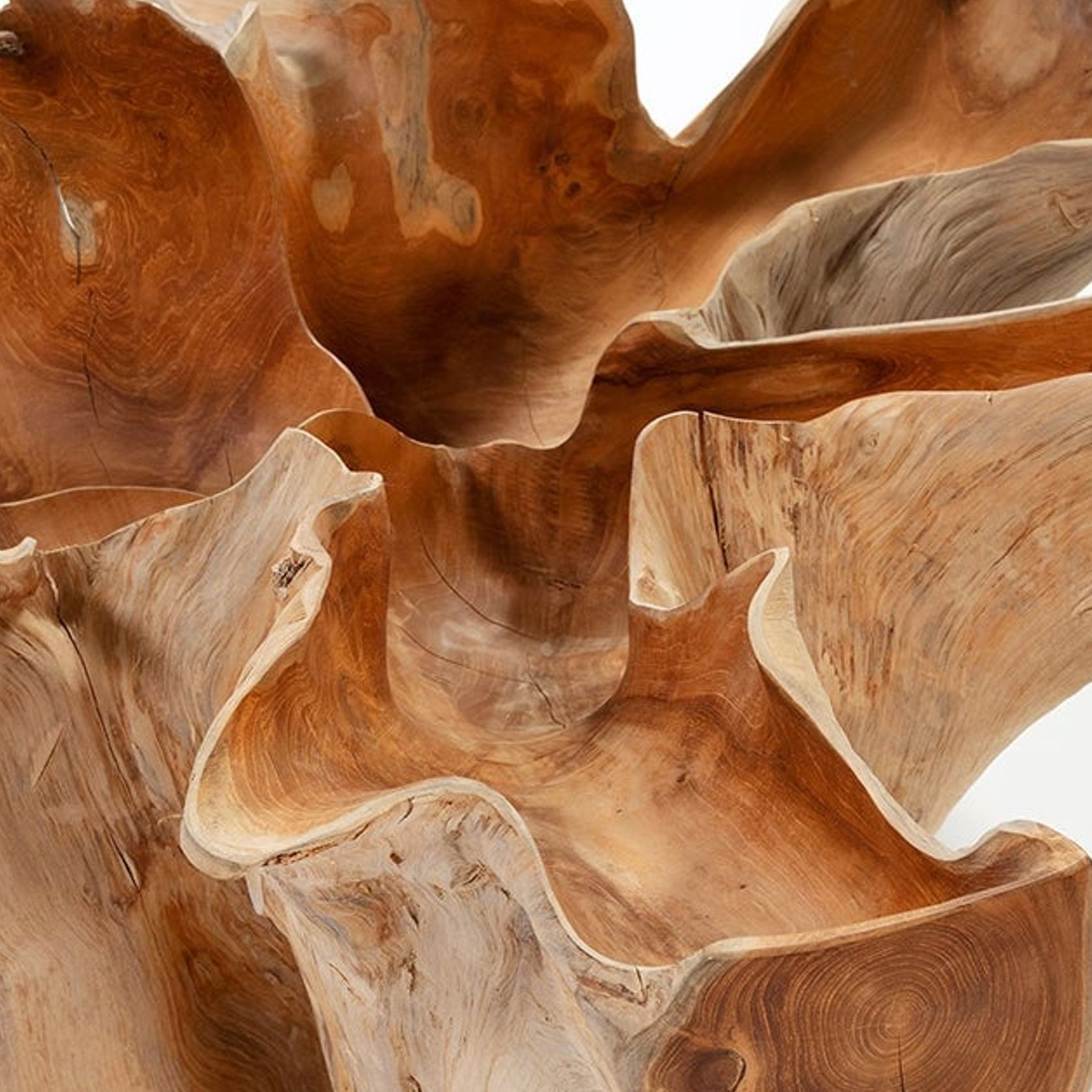 Teak Root Coffee Table w/Glass gallery detail image