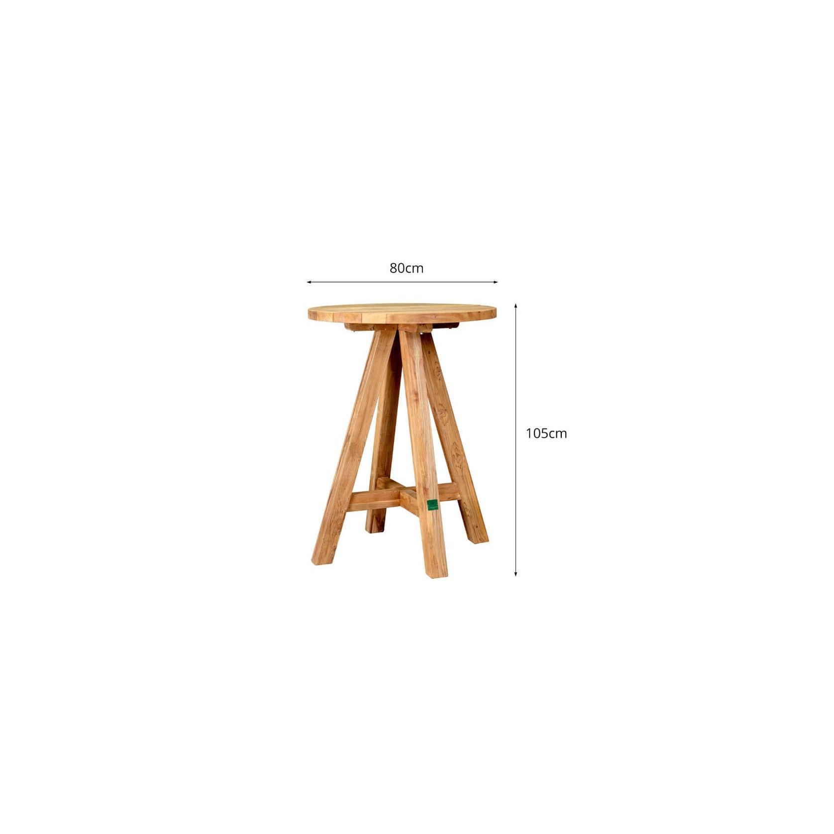 Teak Round Bar Table gallery detail image