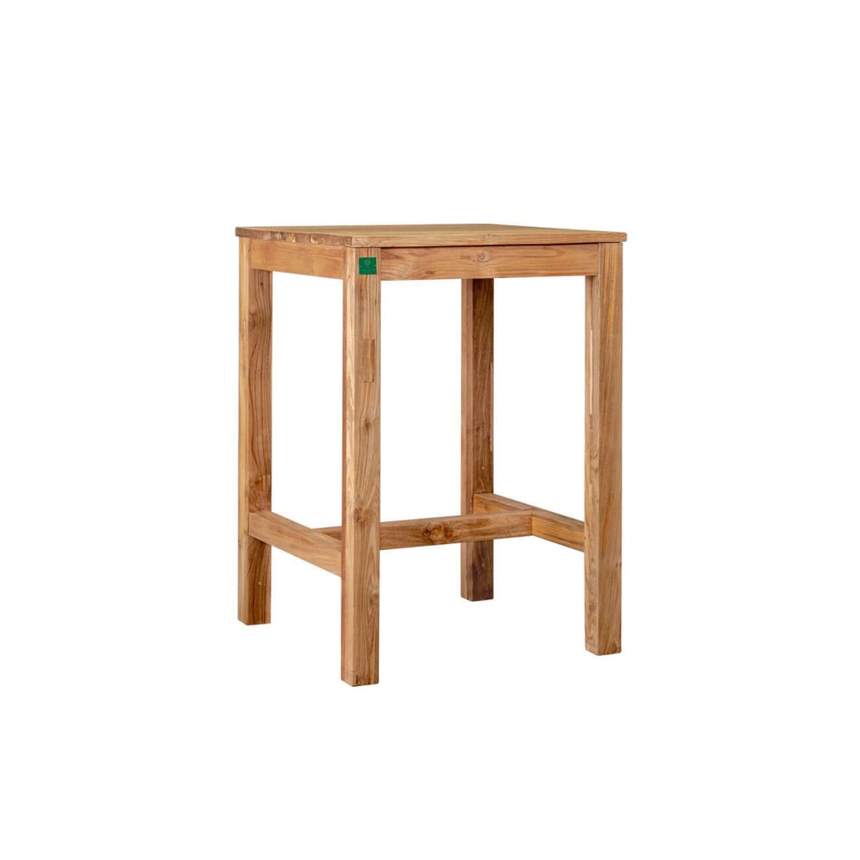 Teak Outdoor Square Bar Leaner Table 75 X 75 X 105cm gallery detail image