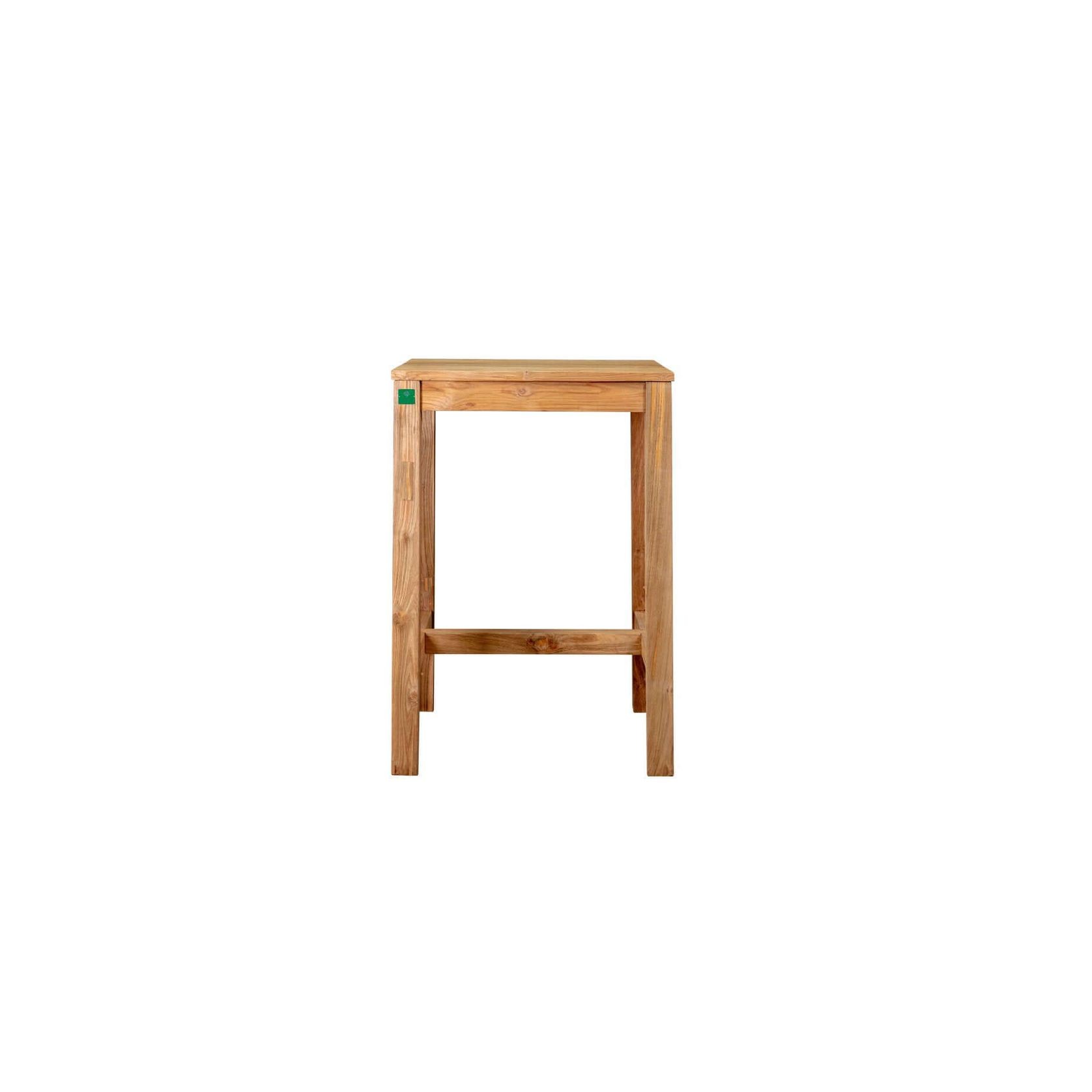 Teak Outdoor Square Bar Leaner Table 75 X 75 X 105cm gallery detail image
