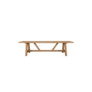 Stalwart Teak Trestle Dining Table 250cm gallery detail image