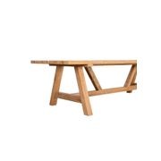 Stalwart Teak Trestle Dining Table 250cm gallery detail image