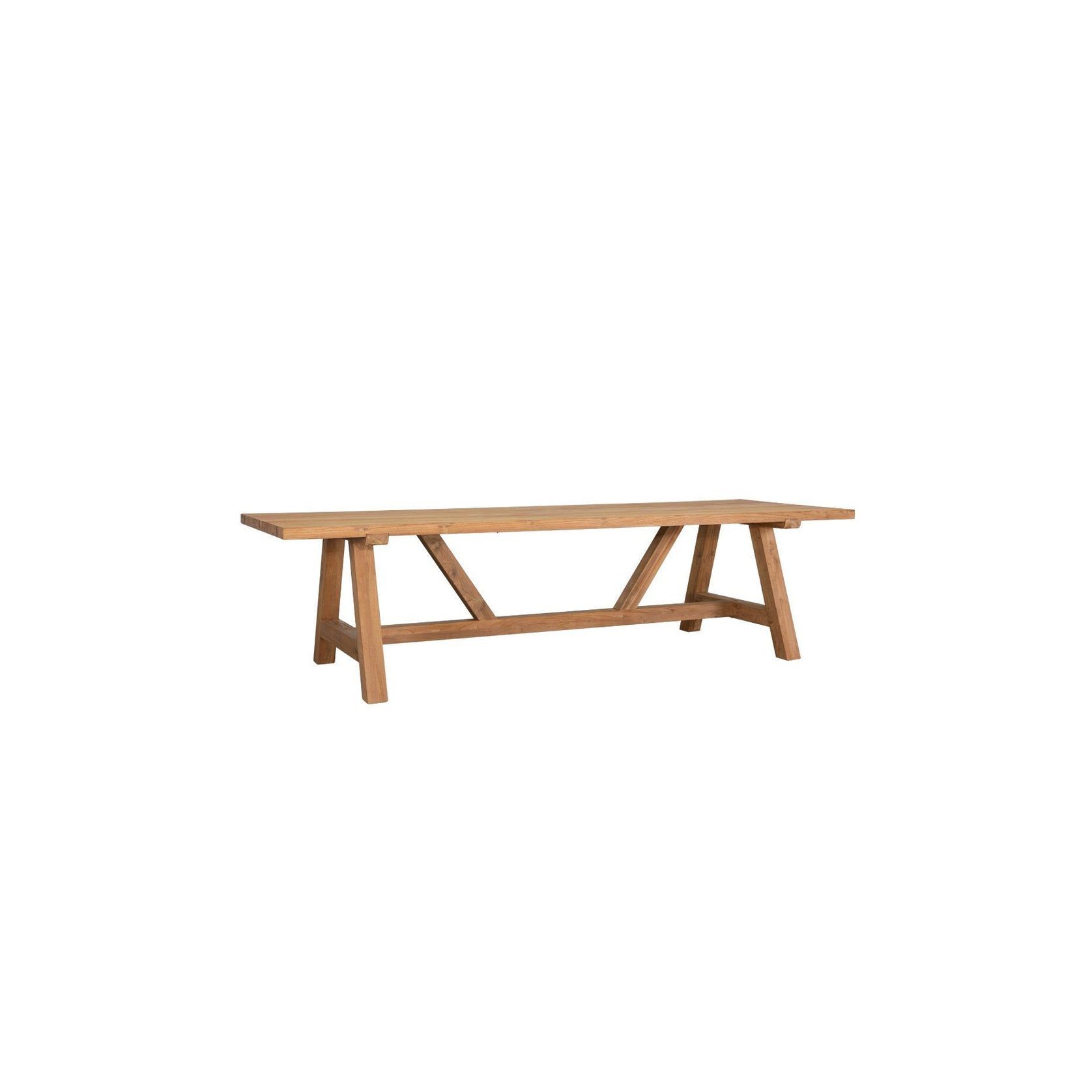 Stalwart Teak Trestle Dining Table 300cm gallery detail image