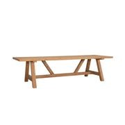Stalwart Teak Trestle Dining Table 300cm gallery detail image