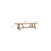 Stalwart Teak Trestle Dining Table 300cm gallery detail image