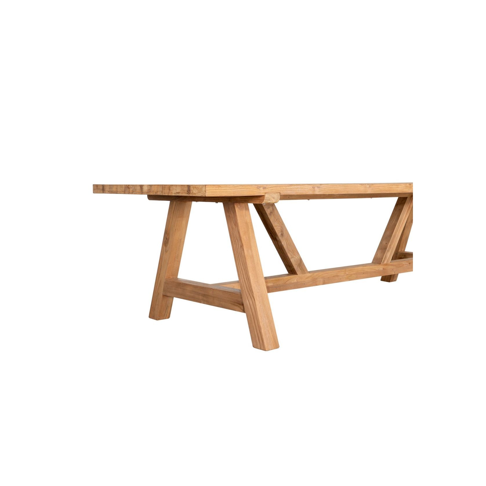 Stalwart Teak Trestle Dining Table 300cm gallery detail image