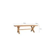 Sovereign Teak X-leg Table - 250 X 100cm gallery detail image