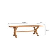 Sovereign Teak X-leg Table - 300 X 100cm gallery detail image