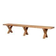 Sovereign Teak X Leg Bench - 250cm gallery detail image