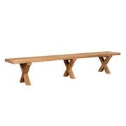 Sovereign Teak X Leg Bench - 250cm gallery detail image