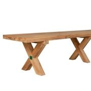 Sovereign Teak X Leg Bench - 250cm gallery detail image