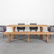 Sovereign Teak X Leg Bench - 250cm gallery detail image