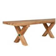 Sovereign Teak X Leg Bench - 300cm gallery detail image