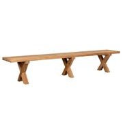 Sovereign Teak X Leg Bench - 300cm gallery detail image