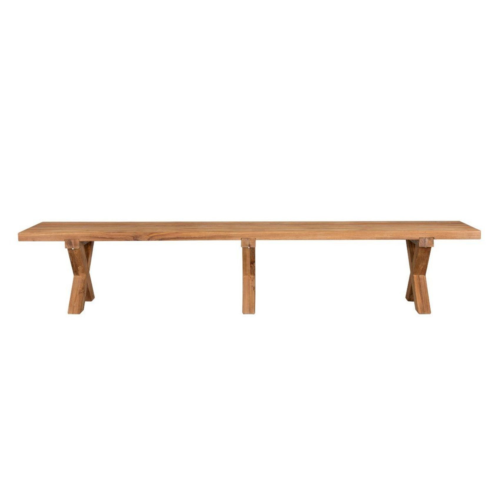 Sovereign Teak X Leg Bench - 300cm gallery detail image
