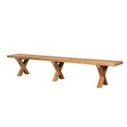 Sovereign Teak X Leg Bench - 300cm gallery detail image