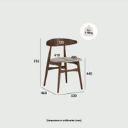 TELYN Dining Chair - Oak + Black gallery detail image