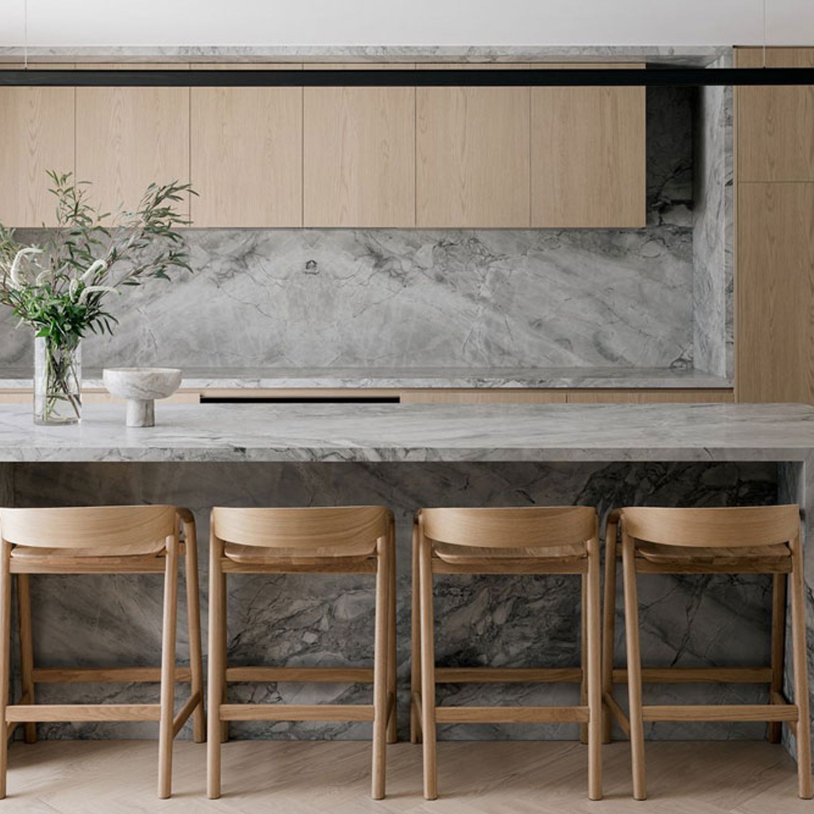 Tenn Up Pendant | American Oak - Black gallery detail image