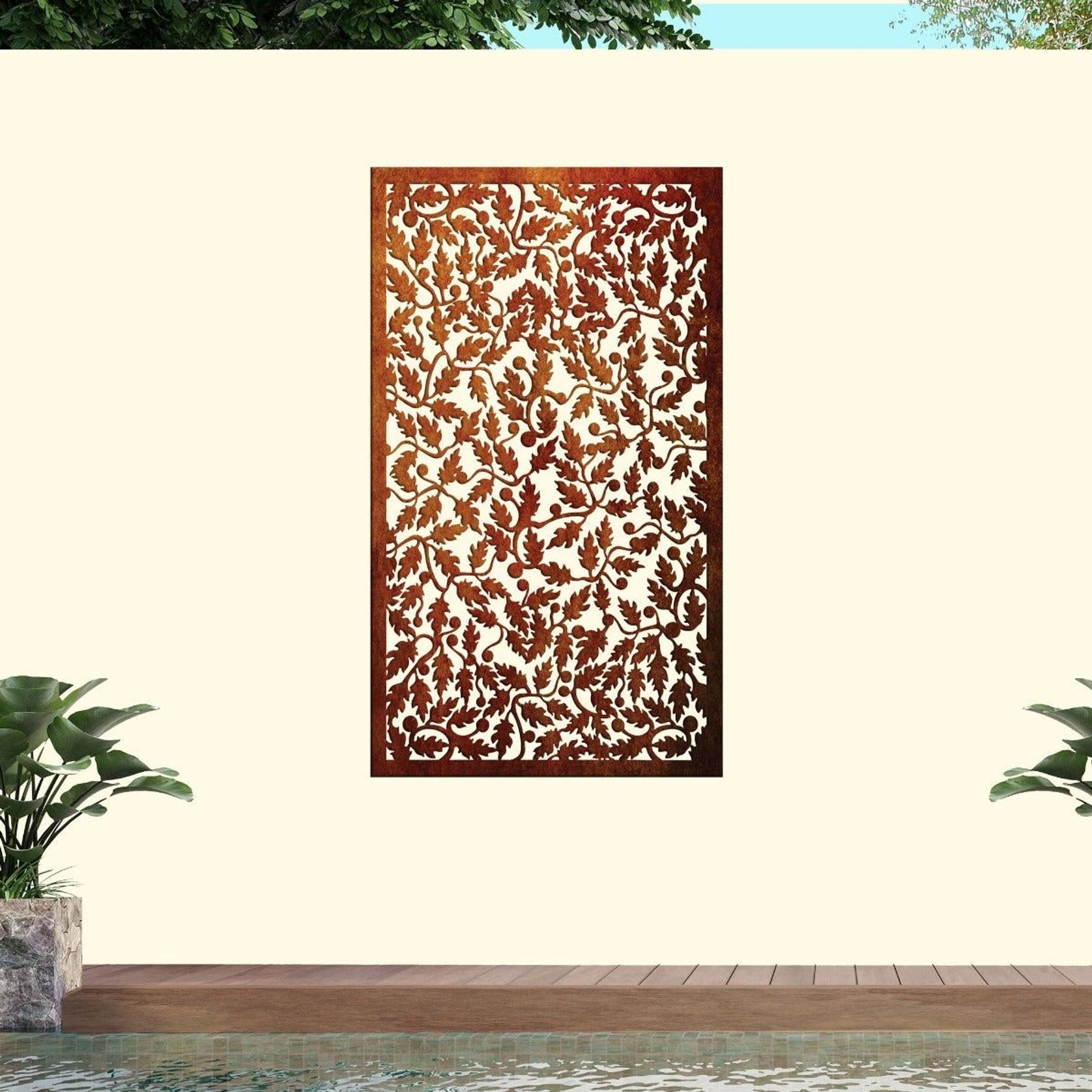 Decorative Laser Cut Privacy Screen The Flame Vine ArchiPro NZ