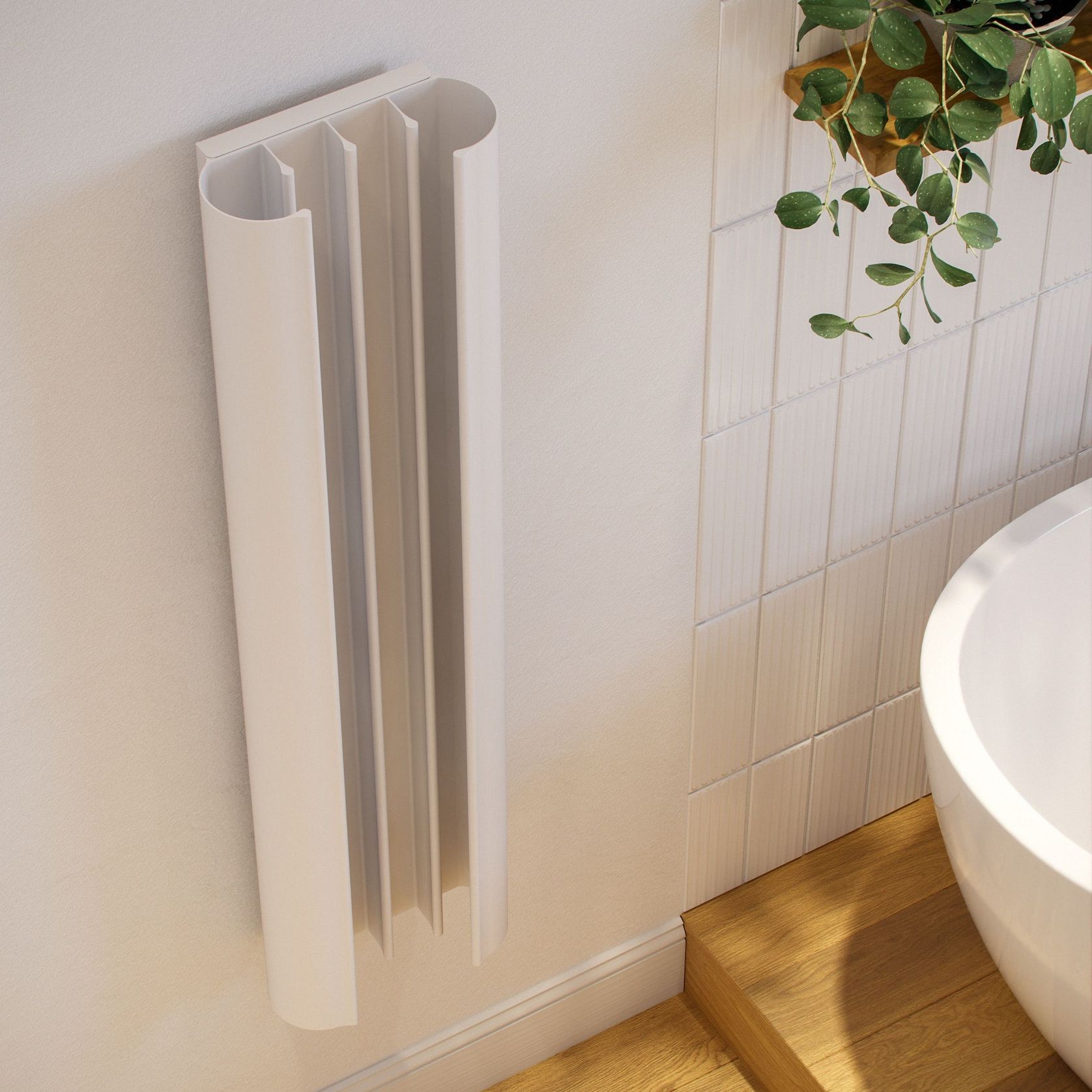 Loop Towel Warmer | White gallery detail image