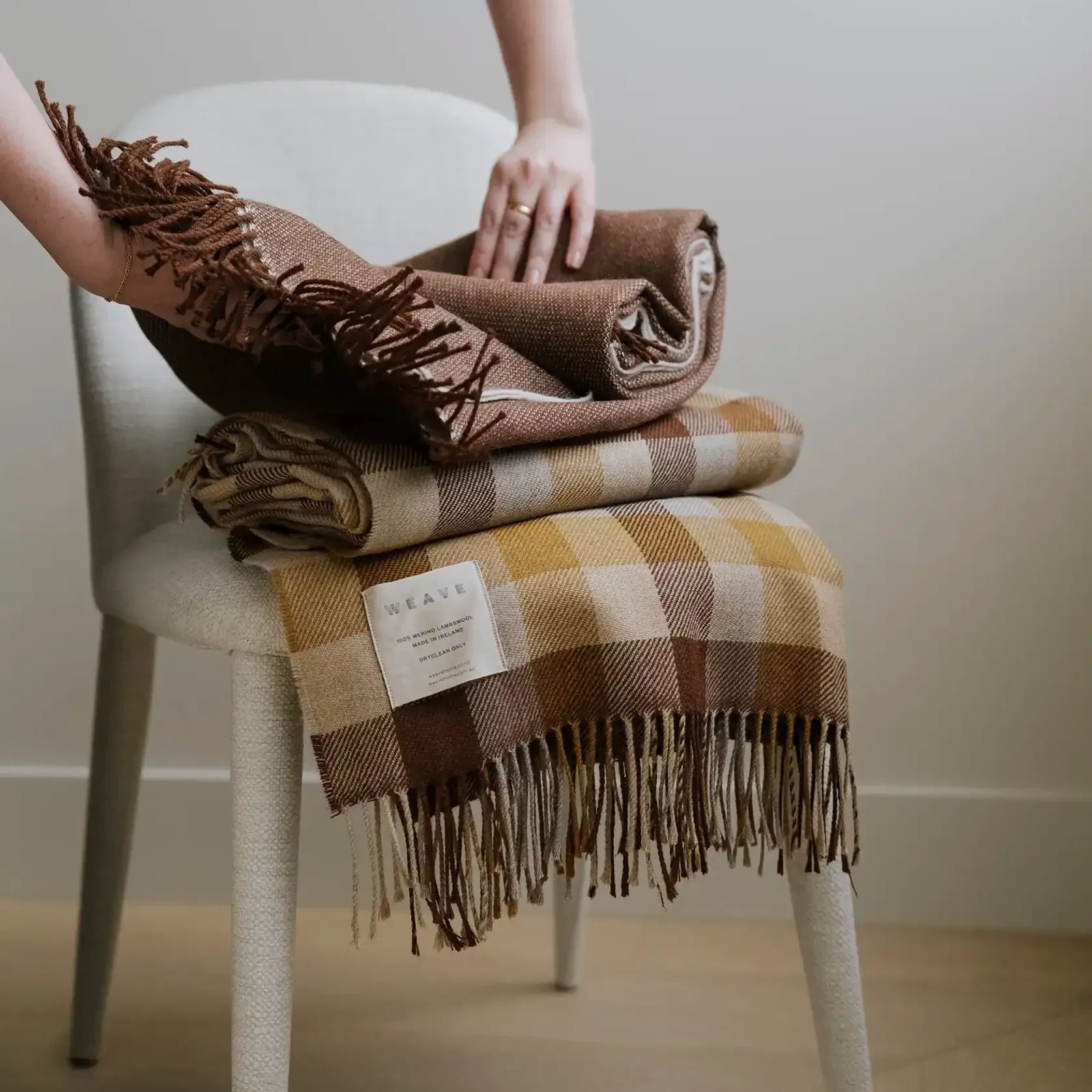 Weave Caldwell Wool Throw Blanket - Autumn gallery detail image