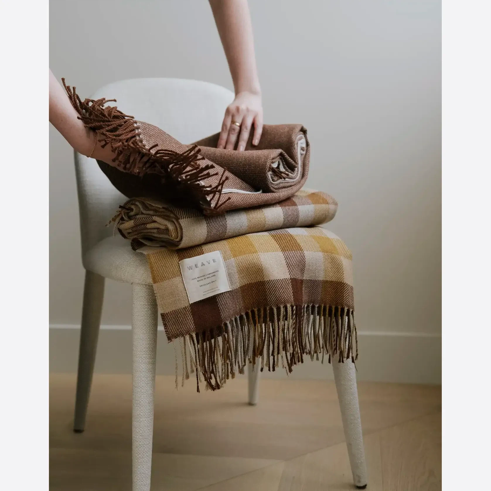 Weave Caldwell Wool Throw Blanket - Autumn gallery detail image