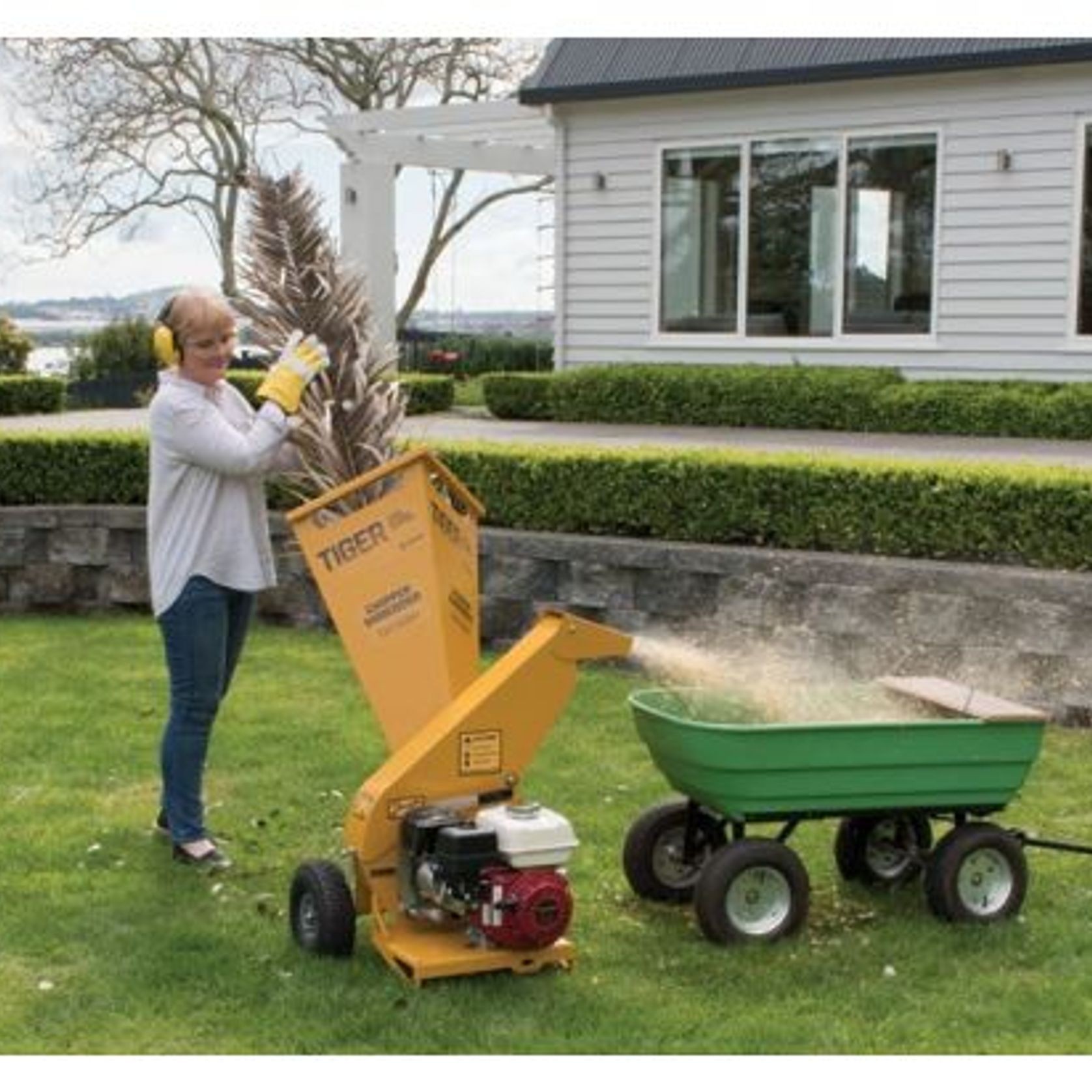 Tiger CS7205V Self Feed Chipper / Shredder 6.5HP ArchiPro NZ