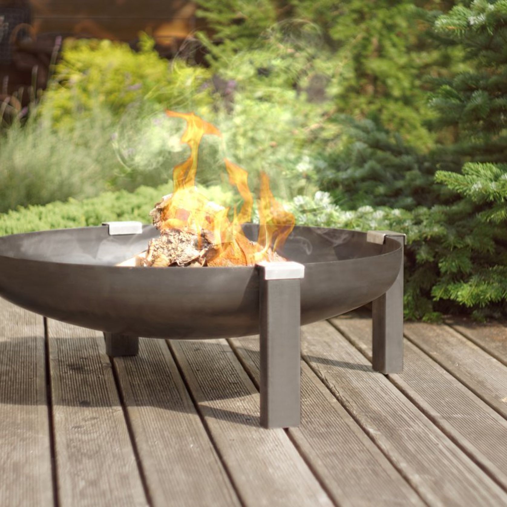 ALFRED RIESS Gunnuhver Steel Fire Pit - Large gallery detail image